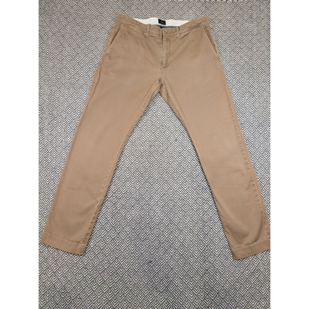 J.Crew Men's Stretch Chino Pants 31x30 Tan Khaki Beige Casual Straight Leg